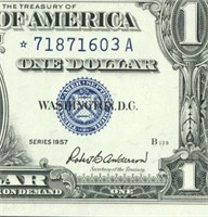 **STAR** $1 1957 (CHOICE CU) Silver Certificate