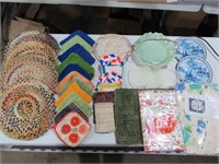 Pot Holders - Braided Place Mats - Doilies - Table