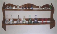 Cherry shelf,  two shelves, have plate grooves.