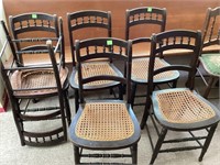 SET OF 6 CANE SEAT CHAIRS
