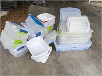 Large Lot of Plastic Storage Containers