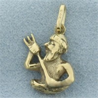 3 D Triton Charm in 14k Yellow Gold