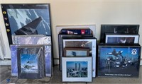 W - VARIOUS FRAMED/UNFRAMED AIRCRAFT ARTWORK