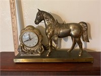 Metal Horse Clock