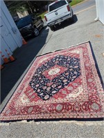 Oriental wool Kashan rug hand knotted in India