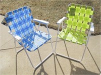 Pair of New Folding Web Lawn Chairs