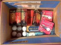 Box With Assorted Golf Balls- Many Are New
