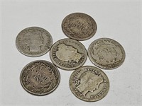 6-1907 O Barber Silver Dimes