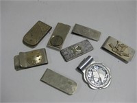 Eight Base Assorted Metal Money Clips