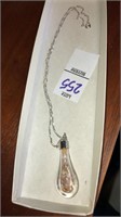 Seashell bottle pendant on sterling chain