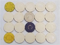 20 Vintage Hilton Casino Chips