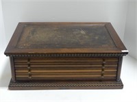 ANTIQUE MAHOGANY 4 DRAWER COLLECTORS CASE