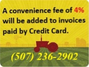 4% Credit card convenience fee when paid by card