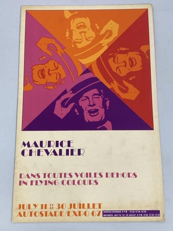 RARE Expo 67 Maurice Chevalier In Flying Colours
