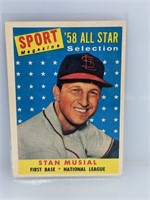 1958 Topps Stan Musial All Star 476 HOF