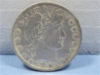 1915 Barber Half Dollar Coin 90% Silver
