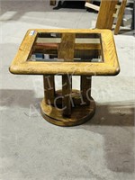 small glass top end table