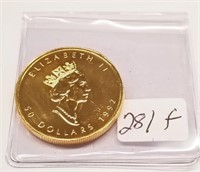 1992 Canadian One Ounce Gold Maple Leaf