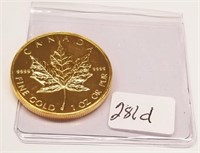 1992 Canadian One Ounce Gold Maple Leaf