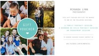 Gift voucher for portrait session of choice