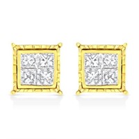 14K Gold Lab Diamond Stud Earrings