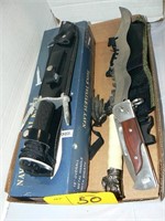 BOXED NAVY SURVIVAL KNIFE, DRAGON DAGGER,