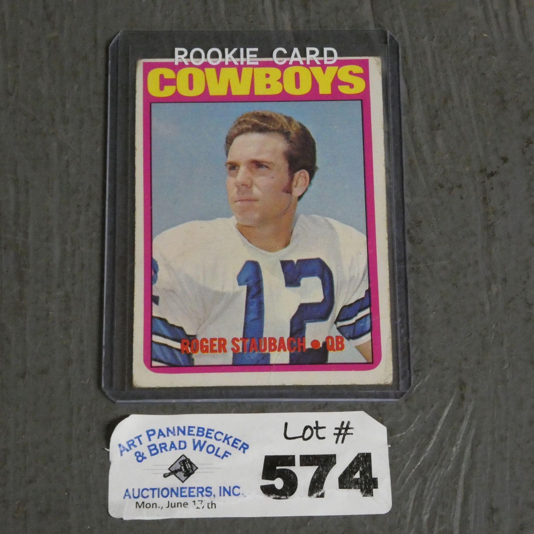 1972 Topps Rookie Roger Staubach Football Card