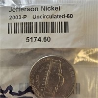 13 UNC Nickels 2003 & 04