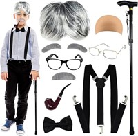 4E's Novelty Old Man Costume 10 Pcs Set for Kids a
