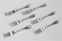 Set of Four George IV Sterling Silver Main Forks,