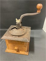 Antique colonial coffee grinder