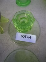Uranium glass candleholders