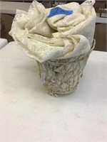 FLOWER HOLDER AND LACE CURTAINS