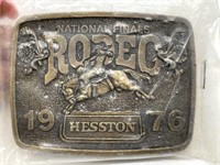 Hesston National Finals Rodeo 1976 Belt Buckle