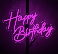 Happy Birthday Neon Sign Art Wall Lights for Beer
