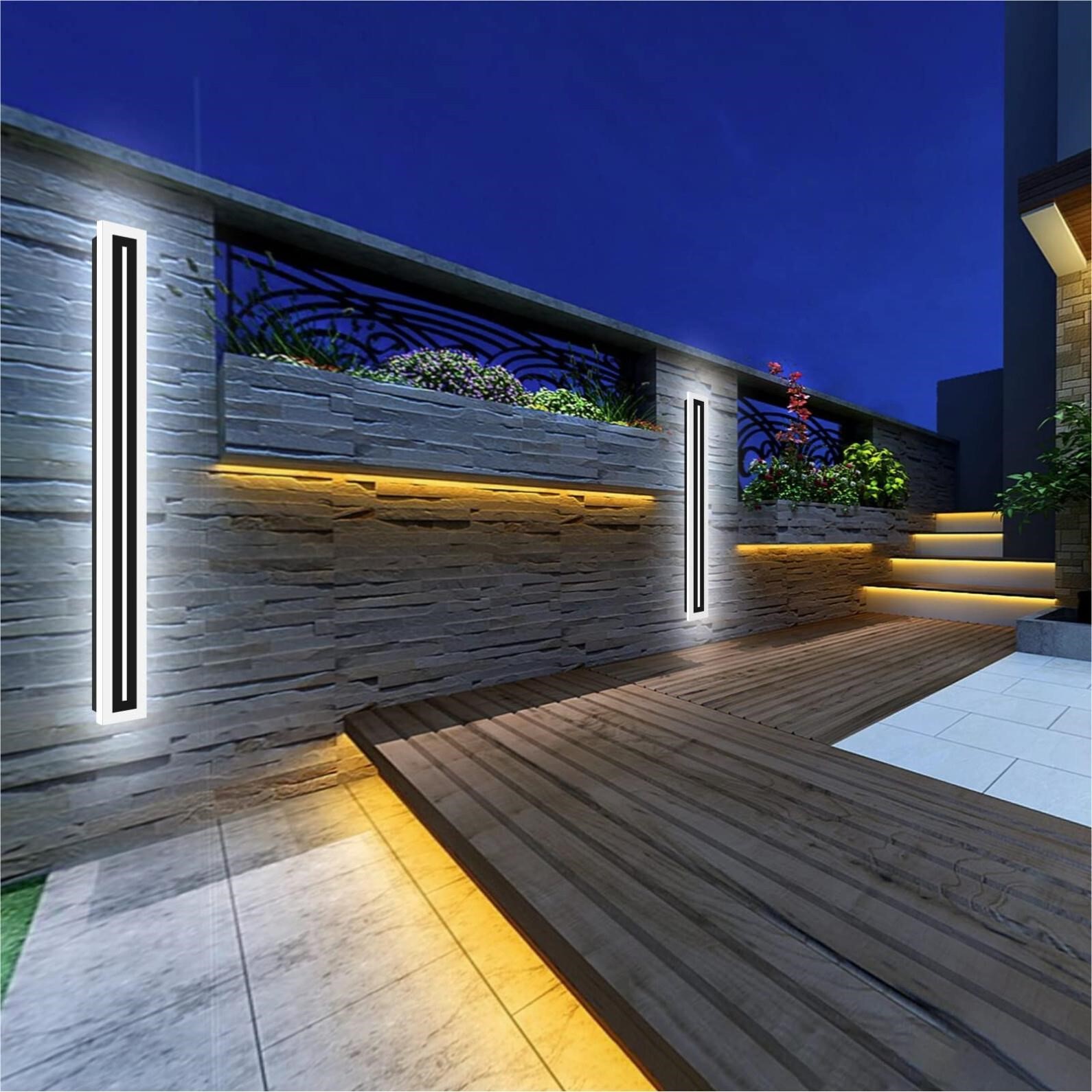 Petixol Modern Outdoor Wall Light, Outdoor LED Lon