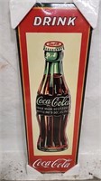 36 x 12 inch Drink Coca Cola Wood Sign