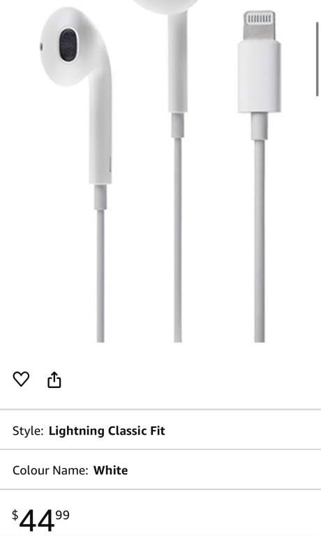 Apple iStore Earbud, in-Ear Headphone, White