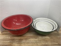Vintage enamel bowls