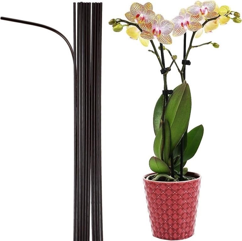 EESC2Y 10-PCs 24" Plastic Coated Orchid Stakes for