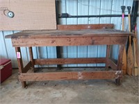 Wooden work table 36x70x27