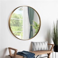 24 Inch Round Mirror, Gold