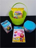 New Easter basket with mixy squish air-dry clay,