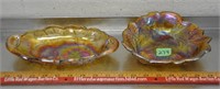 2 vintage Indiana carnival glass dishes