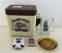 * Plank Road Cooler  Miller ash tray Pitcher Cards