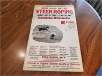 Steer Roping Contest poster 
circa 1969