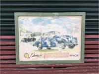 1950's B.M.C Morris Minor Dealership Framed Poster