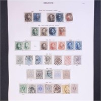 Belgium Stamps 1849-1936 Mint and used on pages, r