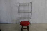 Wire Stand & Small Stool