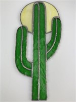Stained Glass Yellow & Green Cactus